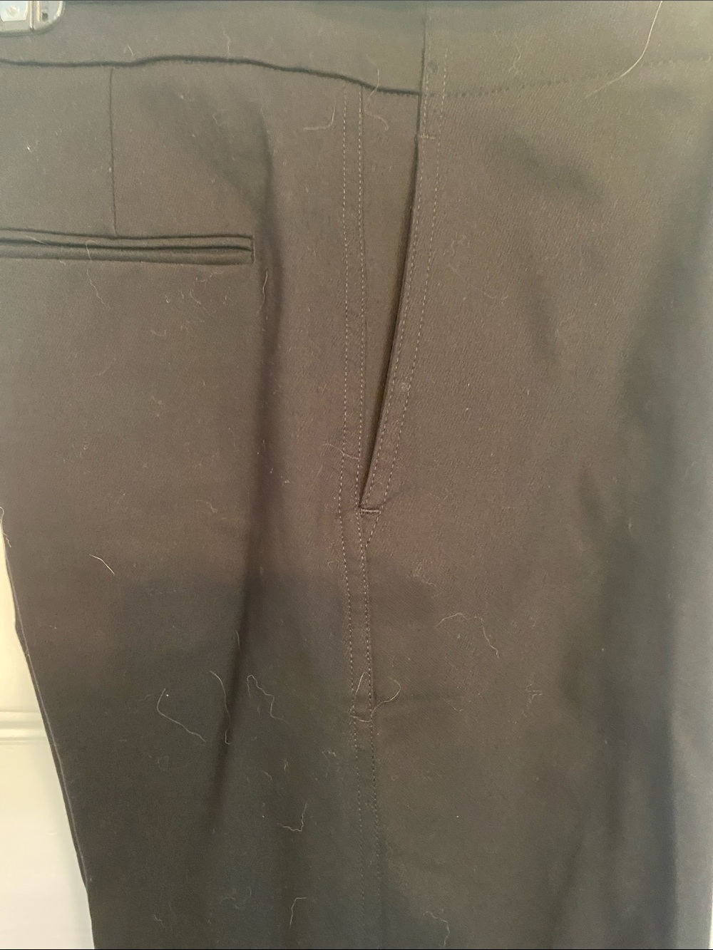 Ann Taylor Black high rise, wide leg cropped pants.